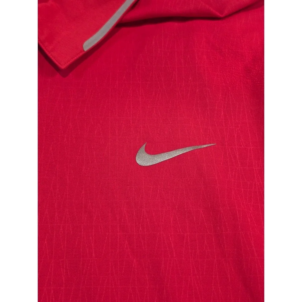 Nike Tiger Woods Collection Dri-FIT Golf Polo Red Textured XL 1151